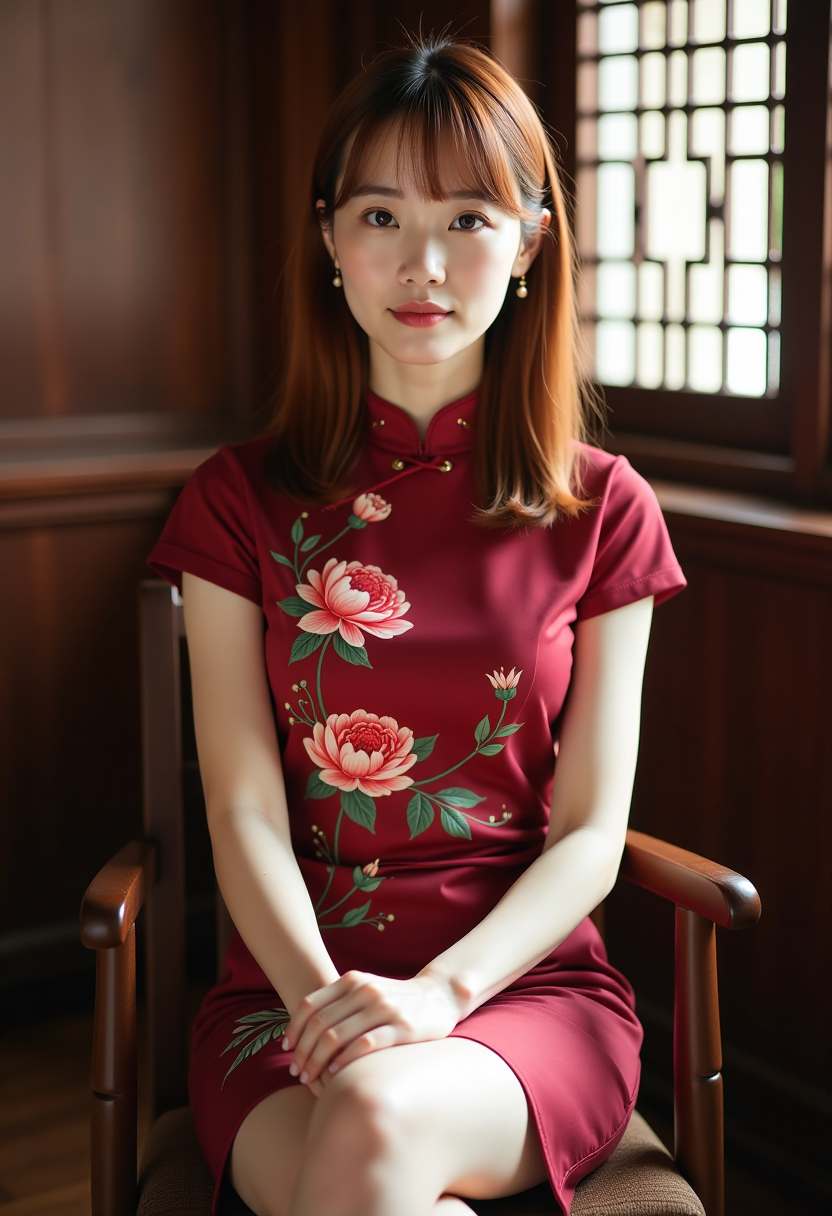 春日街角的美丽姑娘
